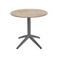 Стіл QUATRO FIX ø 80 ANTRACITE-OAK1